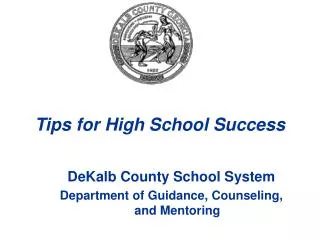 Tips for High School Success
