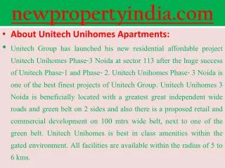 unitech noida Apartments @09654435045@ unihomes noida