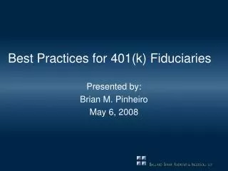 Best Practices for 401(k) Fiduciaries