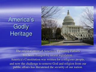 America’s Godly Heritage