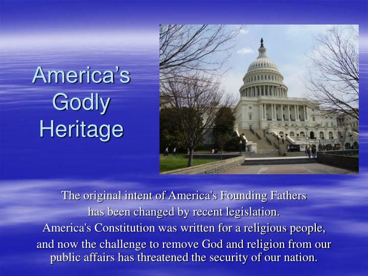 america s godly heritage