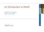 An Introduction to ENUM - slide 1