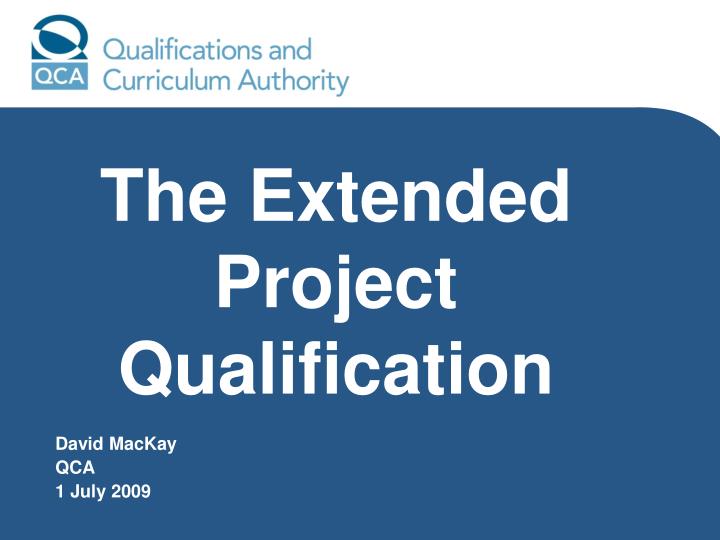 the extended project qualification