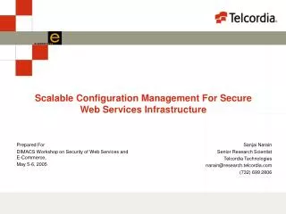Scalable Configuration Management For Secure Web Services Infrastructure