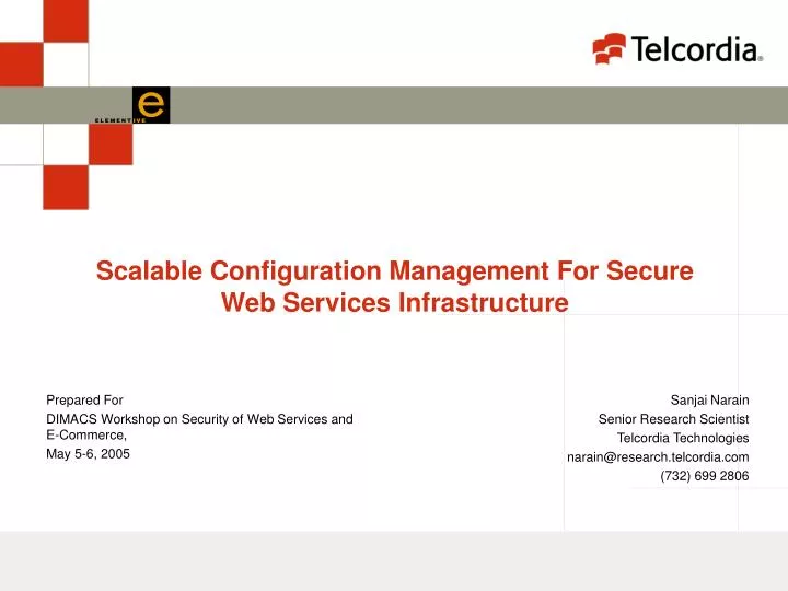 scalable configuration management for secure web services infrastructure