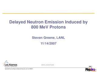 Delayed Neutron Emission Induced by 800 MeV Protons