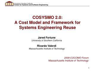 COSYSMO 2.0: A Cost Model and Framework for Systems Engineering Reuse