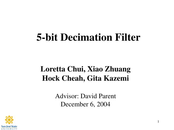 5 bit decimation filter