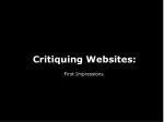 Critiquing Websites: