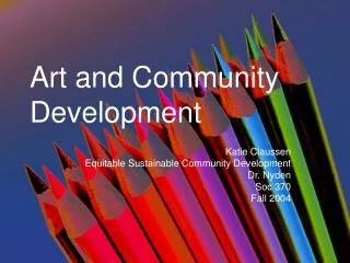 Art and Community Development