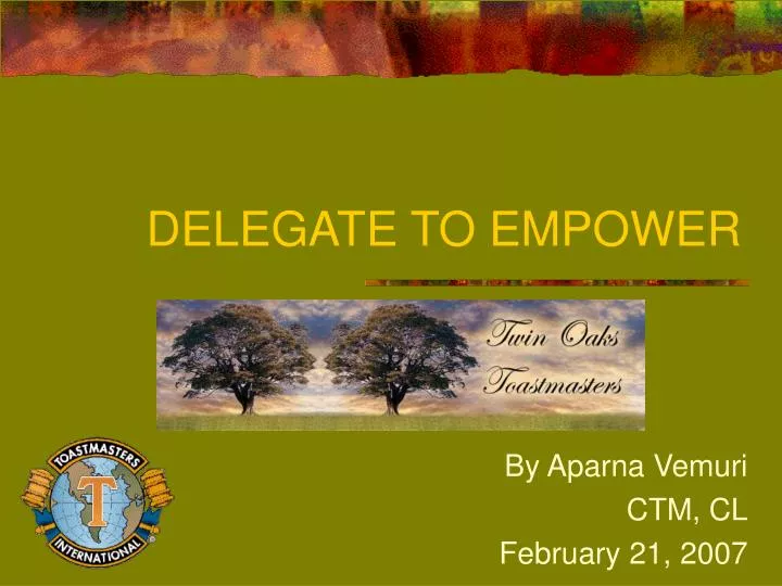 delegate to empower
