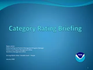 Category Rating Briefing