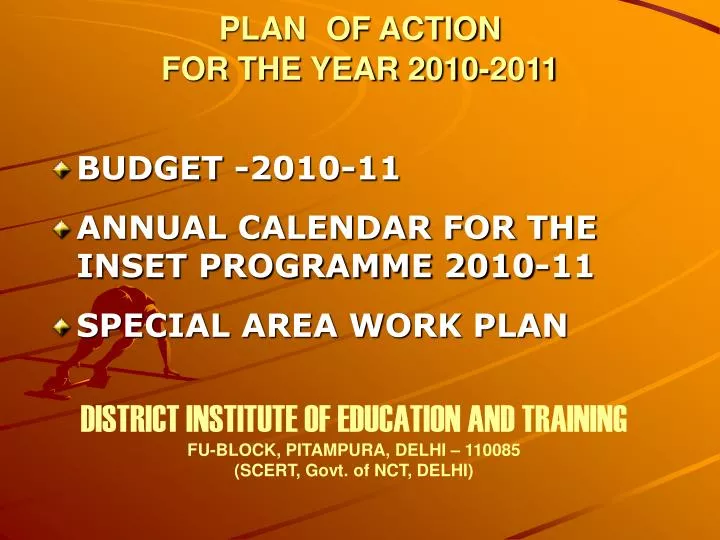 plan of acti plan of action for the year 2010 2011