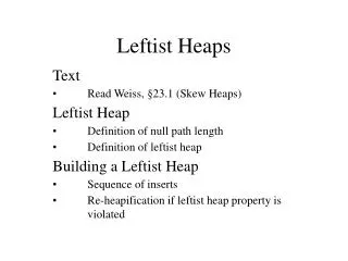 Leftist Heaps