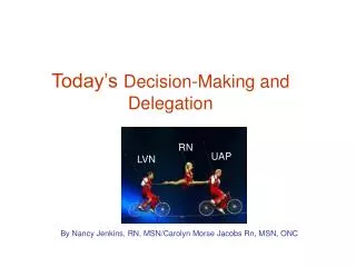 Today’s Decision-Making and Delegation