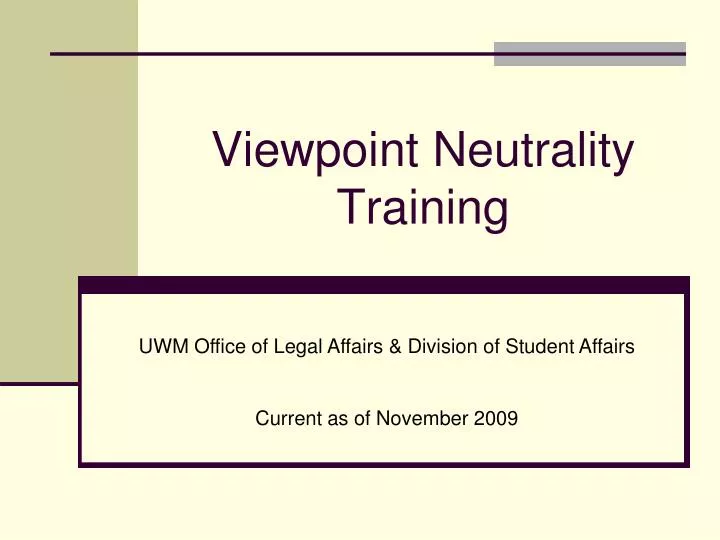 viewpoint neutrality training