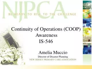 Continuity of Operations (COOP) Awareness IS-546