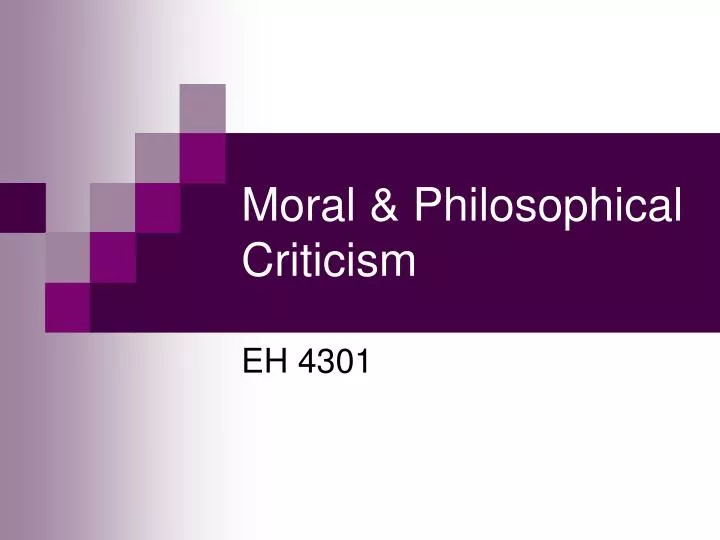 moral philosophical criticism
