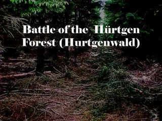 Battle of the Hürtgen Forest (Hurtgenwald)