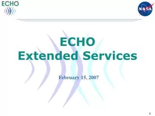 ECHO Extended Services