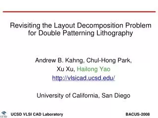 Revisiting the Layout Decomposition Problem for Double Patterning Lithography