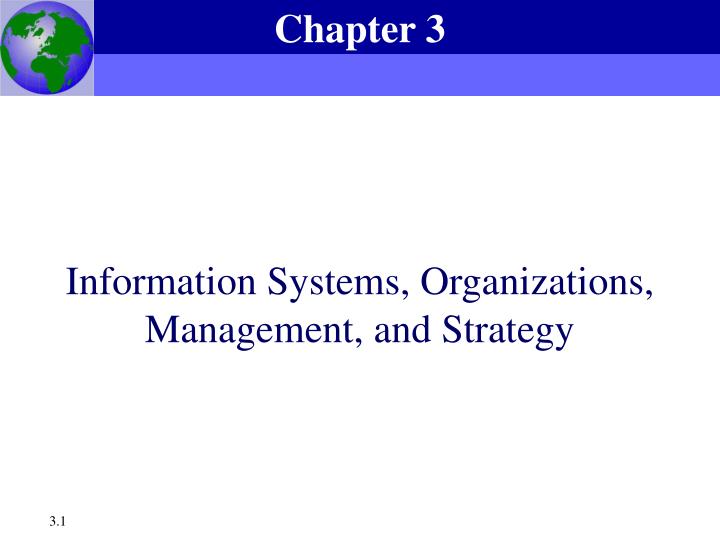 information systems organizations management and strategy