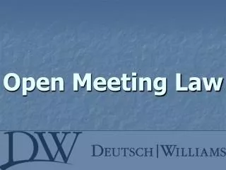 Open Meeting Law