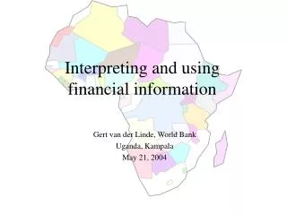 Interpreting and using financial information