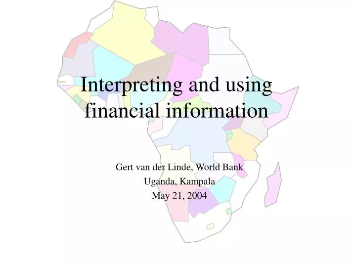 interpreting and using financial information