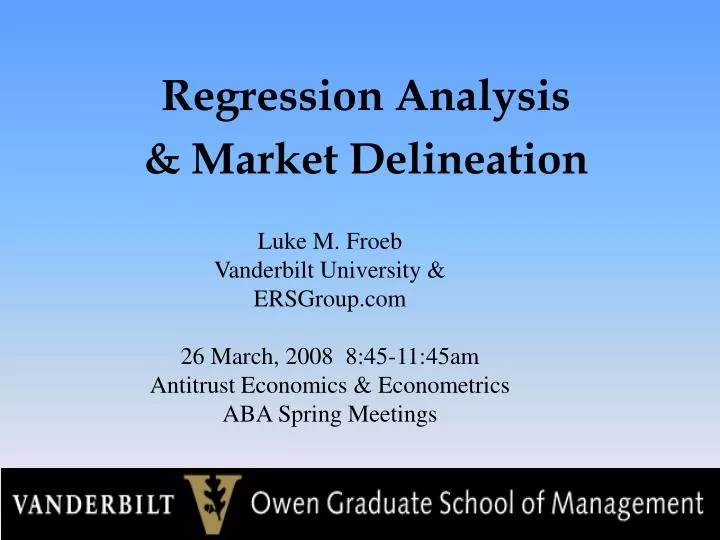 regression analysis market delineation
