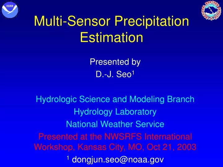 multi sensor precipitation estimation