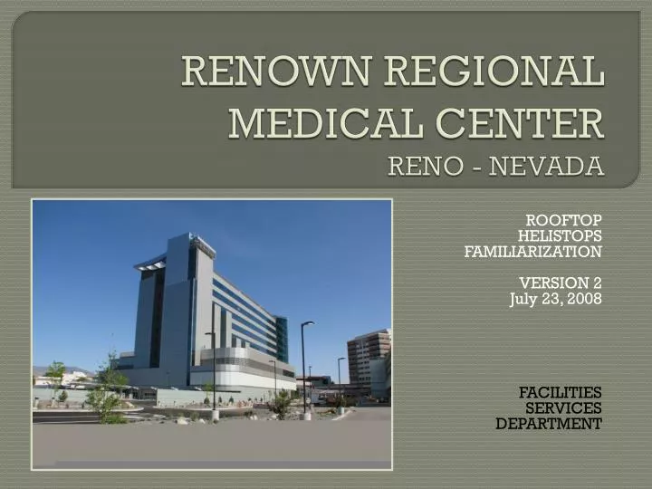 renown regional medical center reno nevada