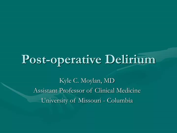 post operative delirium