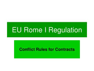 EU Rome I Regulation