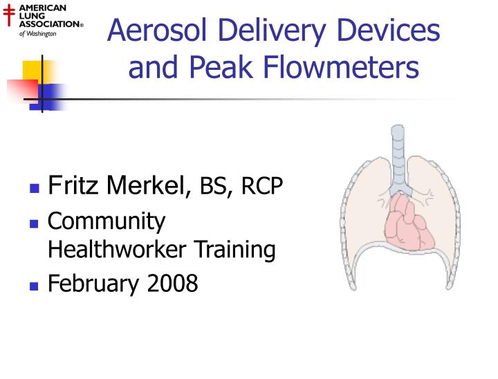 aerosol delivery devices and peak flowmeters