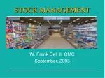 STOCK MANAGEMENT - slide 1