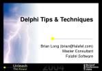 Delphi Tips &amp; Techniques - slide 1