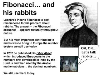 Fibonacci… and his rabbits
