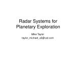 Radar Systems for Planetary Exploration - slide 1
