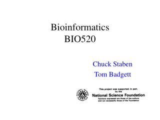 Bioinformatics BIO520