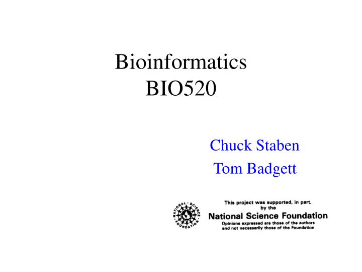bioinformatics bio520