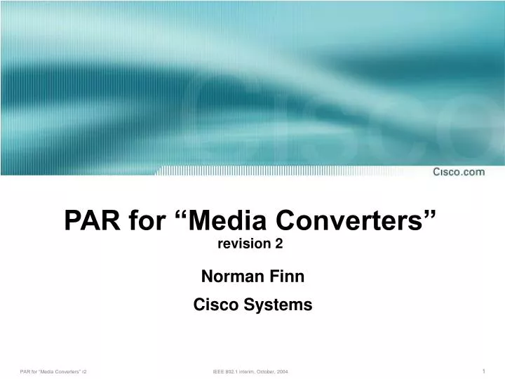 par for media converters revision 2