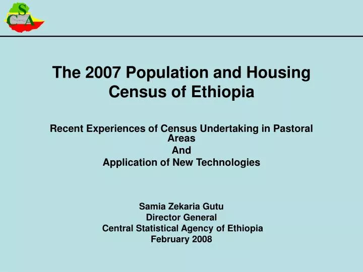 the 2007 population and housing census of ethiopia