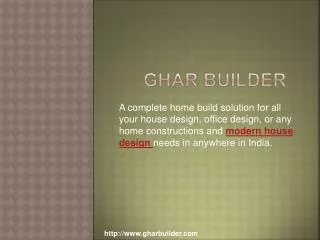 Home construction and house design - Ghar Builder