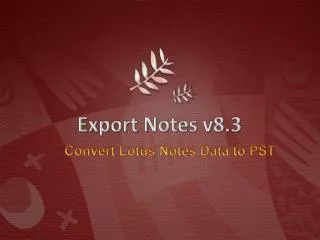 Lotus Notes to Outlook Migration Tool