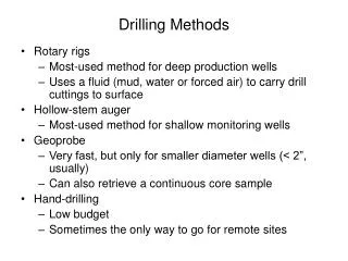 Drilling Methods