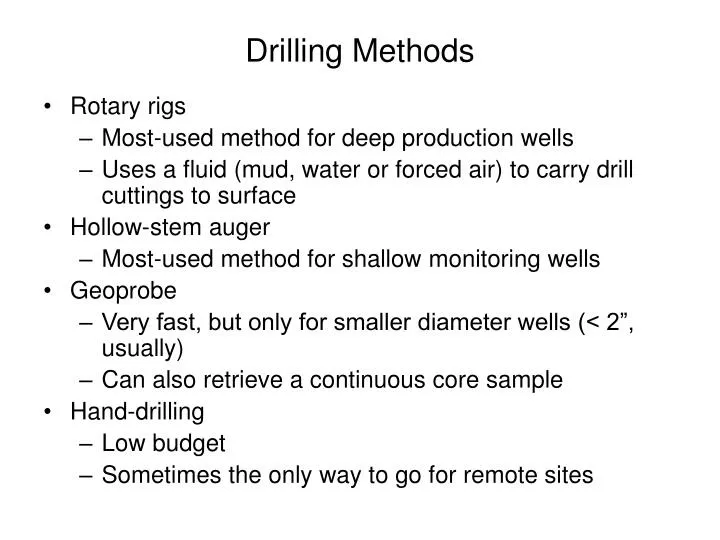 drilling methods