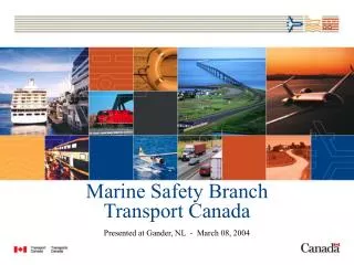 Marine Safety Branch Transport Canada