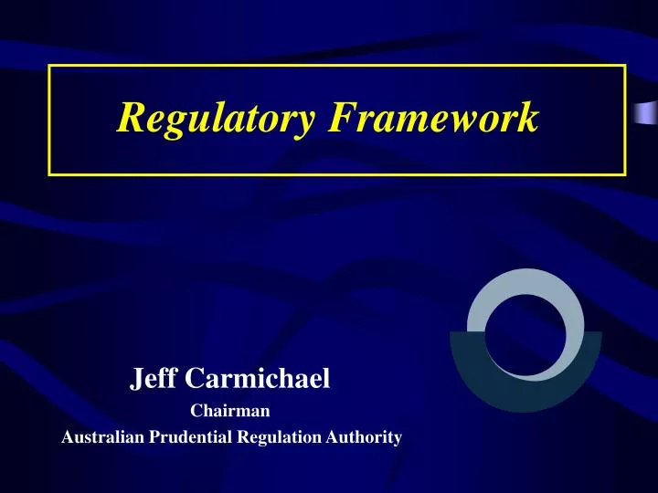 regulatory framework