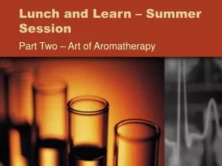 Lunch and Learn – Summer Session